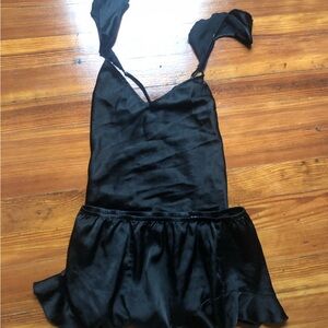 Victoria's Secret Black Satin Garment
